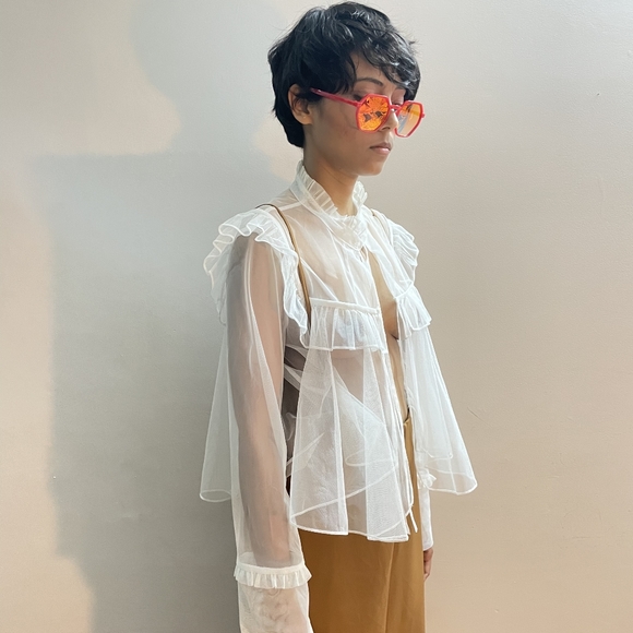 Women Mesh Sheer Top - Picture 2 of 9